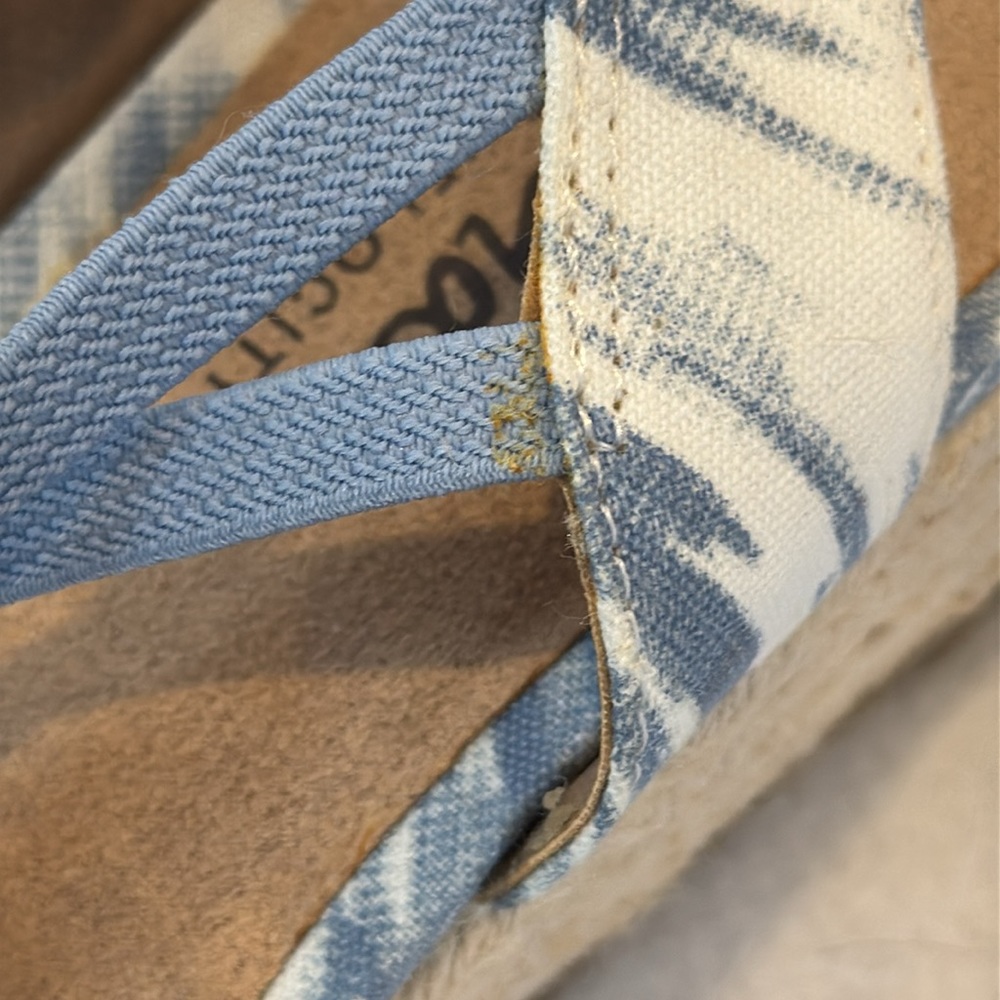 LIFE STRIDE KATRINA 2 Espadrille Strappy SlipOn PlatformWedge Size 9.5 Blue NWOT - Picture 7 of 10